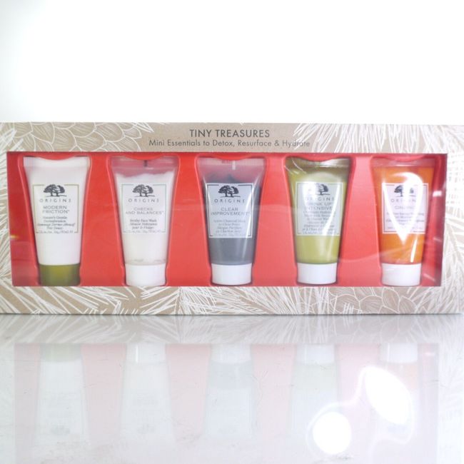 Origins Tiny Treasures Mini Essentials To Detox, Resurface, Hydrate New With Box