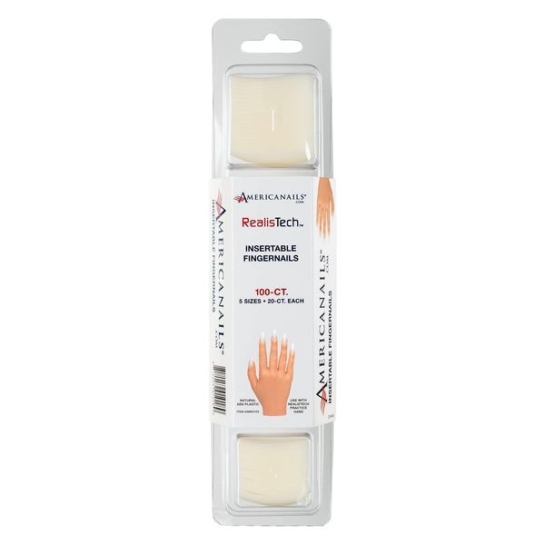 Americanails RealisTech Practice Hand Insertable Fingernails 100ct