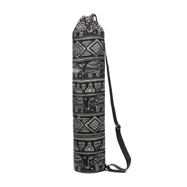 Outdoor Sports Yoga Mat Bag Casual Fashion One Shoulder Crossbody Print Backpack Carry Strap Drawstring, 2) Gray