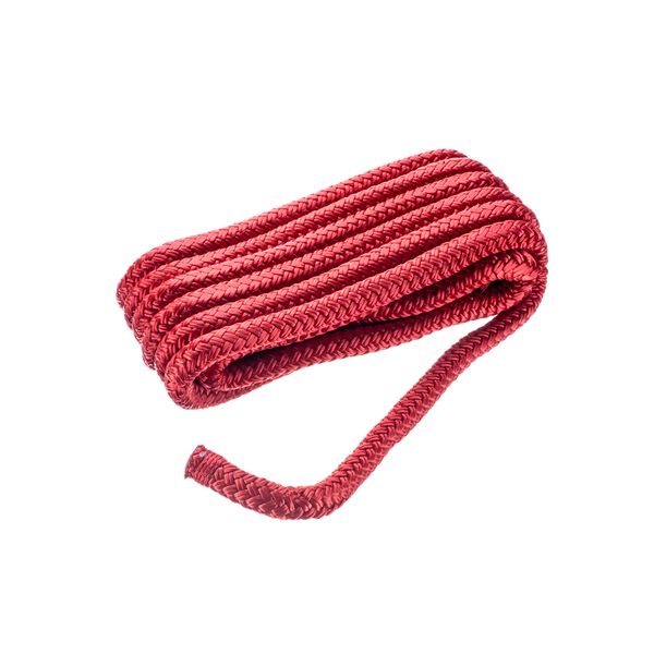 Seachoice Double-Braid Nylon Dock Line w/Eye Splice, Pre-Shrunk, Heat Stabilized, 1/2 in. X 15 Ft., Red