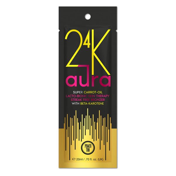 Power Tan 24K Aura Bronzing Sunbed Tanning Lotion Accelerator 20ml