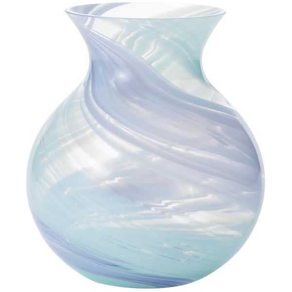 ADERIA F71442 Tsugaru Vidro Flower Vase, Bouquet Pot, Lavender, Gift Box, Made in Japan, Flower Base, Stylish, Glass, Vase, Vase Container, Flower Gift, Women's, Mother's Day, Father's Day, Husband