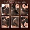 Super Deerlet 7Pcs 16 Clips Double Weft Clip in Full Head Hair Extensions Clip on Silky Synthetic Hair Wavy Curly Hairpieces