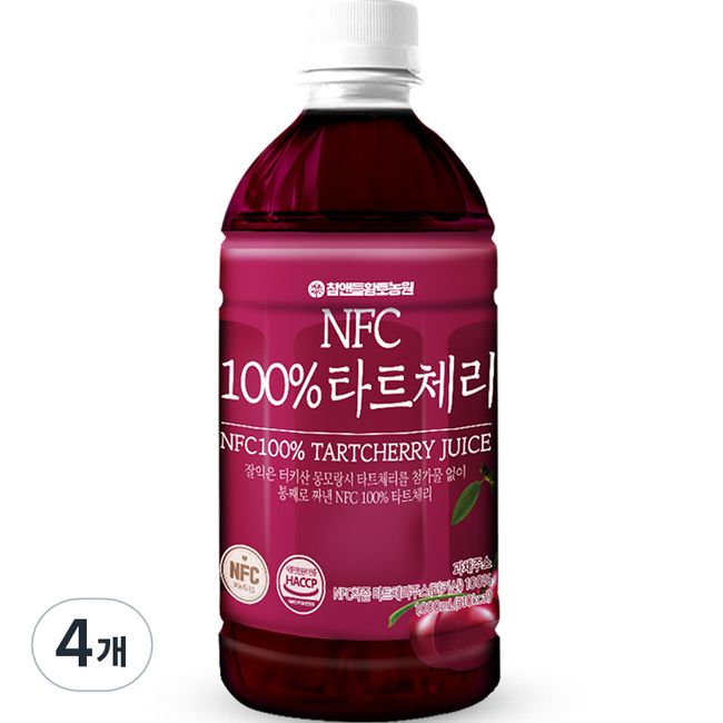 Charm Andeul Hwangto Farm NFC Tart Cherry, 1000ml, 1ea