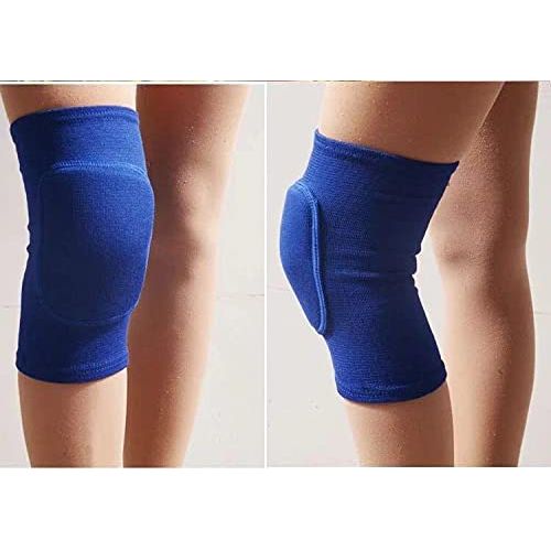 pont du monde Knee Pads, Knee Supporter, Knee Protector, Pad, Stretchable, Unisex (Set of 2) (Blue, M)