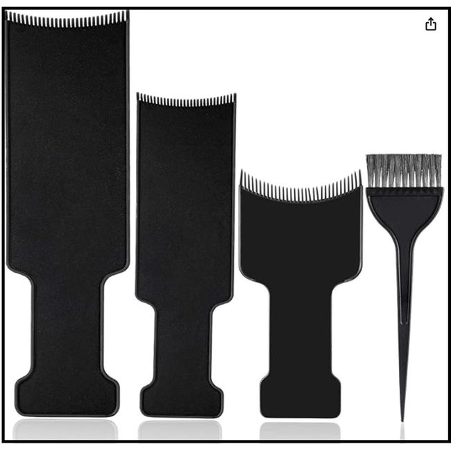 4 Pcs Balayage Highlighting Board and Brush Kit,3 Pcs Flat Top & Coloring Brush*