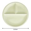 titto P37003 3-Compartment Dish (Round), Light Green