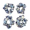 Japanese Pattern Crepe Scrunchy (Kōkyuu Navy Blue)