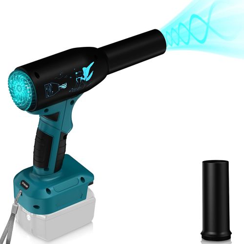 Upgrade 400W Higher speed Mini Jet Blower Turbo Fan for Makita 18V Battery, 3-Speed Portable Violent Wireless Fan, for Computer Key Board Cleaning,Car Drying,Camping,Outdoors(No Battery)