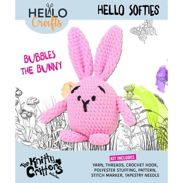 KNITTY CRITTERS Hello Softie - Bubbles The Bunny