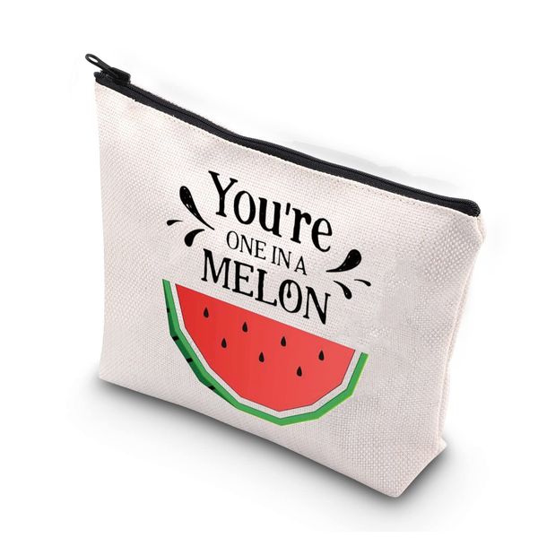 PLITI Wassermelone Party Supplies You Are One in a Melone Cute Pun Wassermelone Party Bag Wassermelone Kosmetiktasche, One in Melon Bu