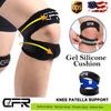 Silicone Knee Brace Sport Support Strong Meniscus Protection Compression Straps