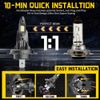 6PC 6000K LED Headlight + Fog Light Bulbs Kits For Mercedes-Benz E350 E320 E550