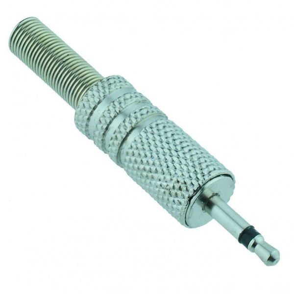 2.5mm Mono Metal Audio Plug DIY Electrical Electronics (Pack of 10)