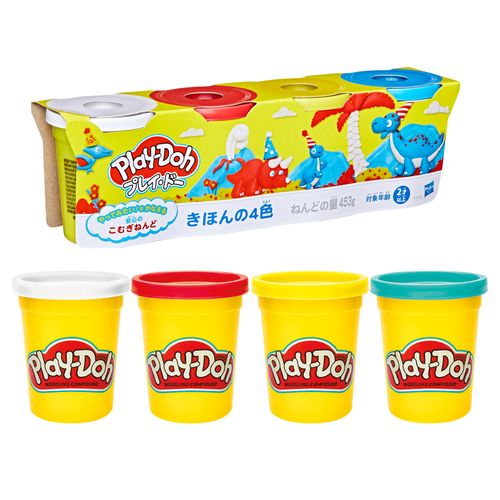 Play-Doh Play-Doh 4 Colors Colorful Komgi Noodles Single Tin Set of 4 112g for Kids Ages 2+ Great for Arts, Crafts, Crafts, and Party Favors - B6508 Authentic