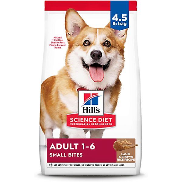 Hill's Science Diet Adult 1-6,, Dry Dog Food, Lamb & Brown Rice, 4.5 Lb Bag