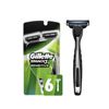 Gillette Mach 3 Sensitive Disposable Razor 6 Count - Green