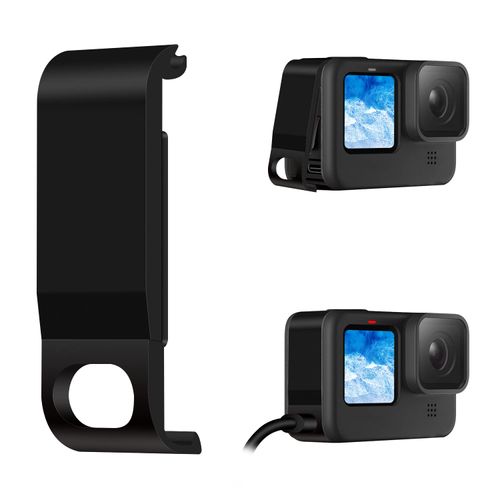 ParaPace Replacement Battery Cover for Gopro Hero 13/12/11/10/9 Black, USB Pass Through Power Side Door Vlog Accessory for Action Camera