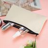 12 Pcs Canvas Makeup Bags, Canvas Pencil Pouch Bags with Zipper, Blank DIY Craft Make Up Cosmetic Pouches Bags Cases for Travel Craft School Toiletry Bags Pouches