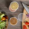 HOT BARGAINS 50 Pack 2oz/60ml Hinged Sauce Pots Clear Round Plastic Containers with Lids