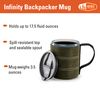 GSI Outdoors Infinity Backpacker Mug, Green (Verde), One Size