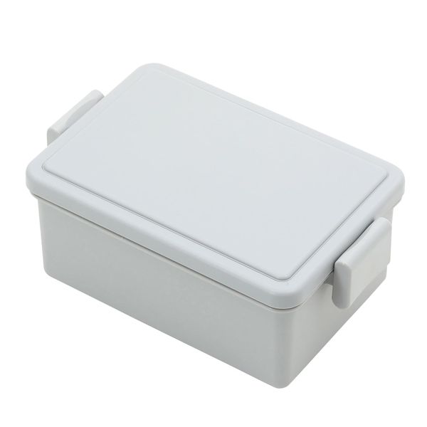 Miyoshi Seisakujyo GEL-COOL 0101-0265 Gel Cool Square Lunch Box with Integrated Ice Pack, M, Oyster Gray, 5.9 x 3.7 x 2.4 inches (15 x 9.4 x 6 cm), 13.5 fl oz (400 ml), 1-Tier Lunch Box, For Women,