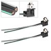 Qiilu 2 pcs Headlight Socket Harness, Headlight Lamp Bulb Socket Wiring Harness Connector Plug Adapter Line for H1 Bulb