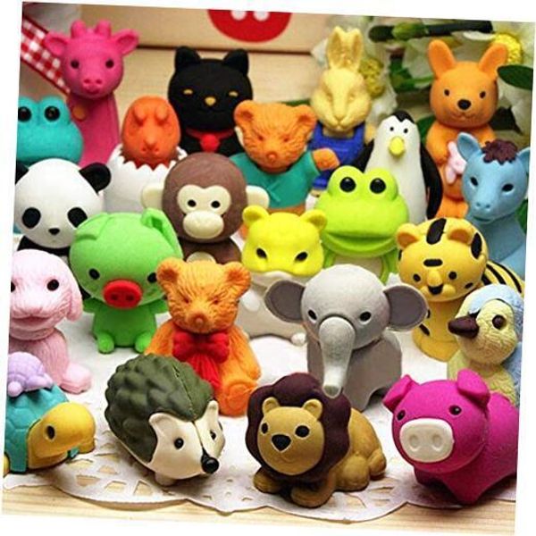 Pcs Animal Erasers Bulk Pencil Erasers Kids Puzzle Erasers Desk Pet Mini 46