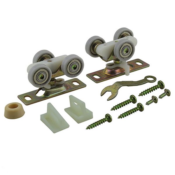 Ball-Bearing Pocket Door Roller Hardware, 1-inch Wheels