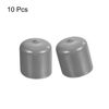 sourcing map 10pcs Rubber End Caps 31mm ID Vinyl Round End Cap Cover Screw Thread Protector Light Grey