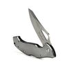 ARIAT Engraved Shield Text Logo Smooth Blade Folding Knife, Grey, 3" Blade (Medium)