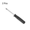 sourcing map Mini Phillips Screwdriver, 4.0mm Cross Head with Black Handle for Small Appliances, 2 Pcs