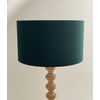 Dark Green Velvet Leopard Print Drum Lampshade