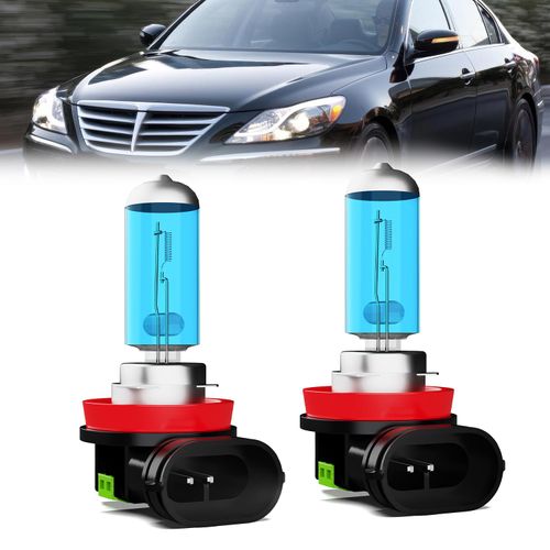 LECCIBUB Fog Light Bulbs Compatible With Hyundai Genesis 2009-2014, H11 Fog Lights Halogen Light Bulb, Super Bright 6000K White, Plug and Play, Pack of 2
