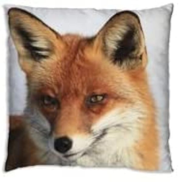 Bibania LARGE FOX FACE CUSHION 45cm X 45cm STUNNING DESIGN