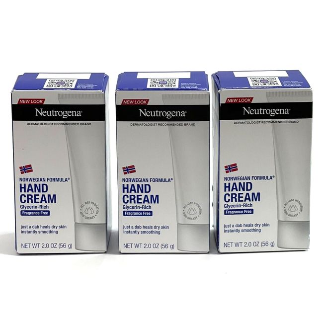 3 Neutrogena Norwegian Formula Hand Cream 2 oz / 56 g NIB