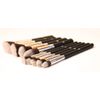 IB Essential 10pc Piece Luxury Black With Chrome Copper Silver Make Up Brush Brushes Set For Eyes & Face