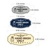 Victorian Hand Wash Only (Soap) Sign (Brushed Gold) - Medium