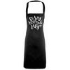 Flox Creative Full Length Black Apron Crazy Knitting Lady