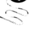 1 Roll Sequin String, 100 Yard Sequin String 6mm Decorative Accessory for Cloth Shoe Plastic Resin Sequin Line (Silver)