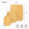 Farberware 4-Piece Reversible Bamboo Cutting And Charcuterie Board Set, 