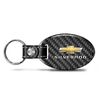 Chevrolet Silverado Carbon Fiber Oval Shape Key Chain