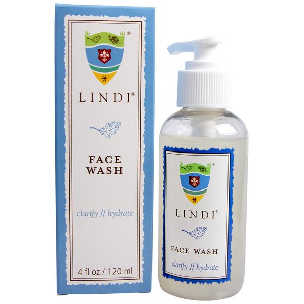 Lindi Skin Face Wash for Dry & Sensitive Skin - Gentle, Moisturizing Formula That Hydrates & Refreshes Your Body and Scalp - Reduce Facial Rashes, Redness, and Iitching (4 fl oz)