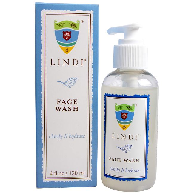 Lindi Skin Face Wash for Dry & Sensitive Skin - Gentle, Moisturizing Formula That Hydrates & Refreshes Your Body and Scalp - Reduce Facial Rashes, Redness, and Iitching (4 fl oz)