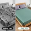 TRIXES White Corner Bed Sheet Clips x2 - Suspender Style Strap Fasteners - Adjustable Elastic Strap & Metal Clip