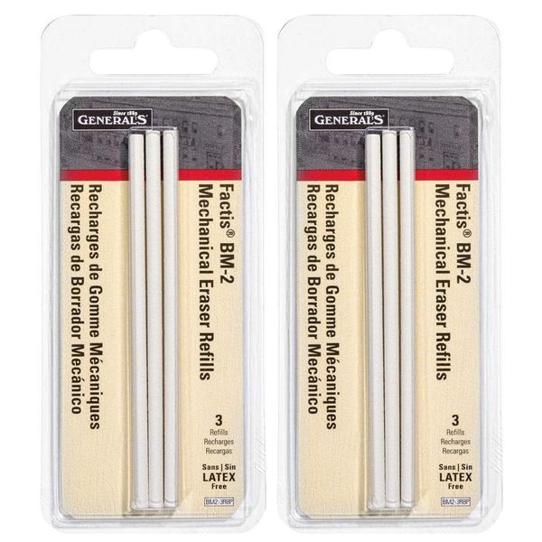 Factis Pen Style Mechanical Eraser Refills 3/Pkg-