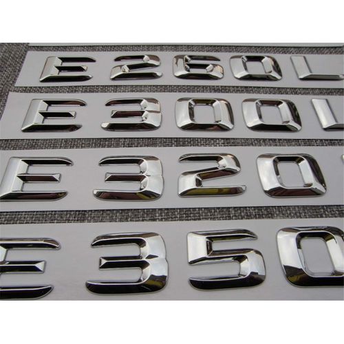 Chrome Car Trunk Letters Badge Emblem Emblems for Mercedes Benz E43 E55 E63 AMG E200 E250 E300 E320 E350 E400 E180 4MATIC CDI (E400)