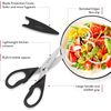 Black Kitchen Scissors - Heavy Duty Meat & Poultry Shears, Dishwasher Safe St...