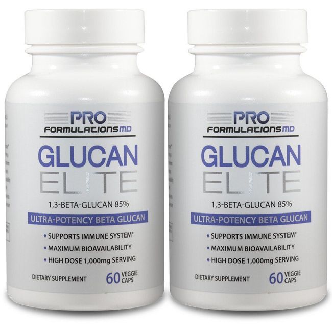 Glucan Elite - 1,3D Beta Glucan 85% - 2 bottles