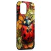 Ladybug Branch Scene Autumn Leaves Red Bug Art Case for iPhone 12 mini